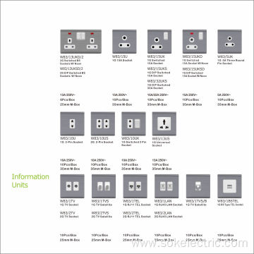 electrical sockets 1Gang 2Pin Socket Outlet CB certification